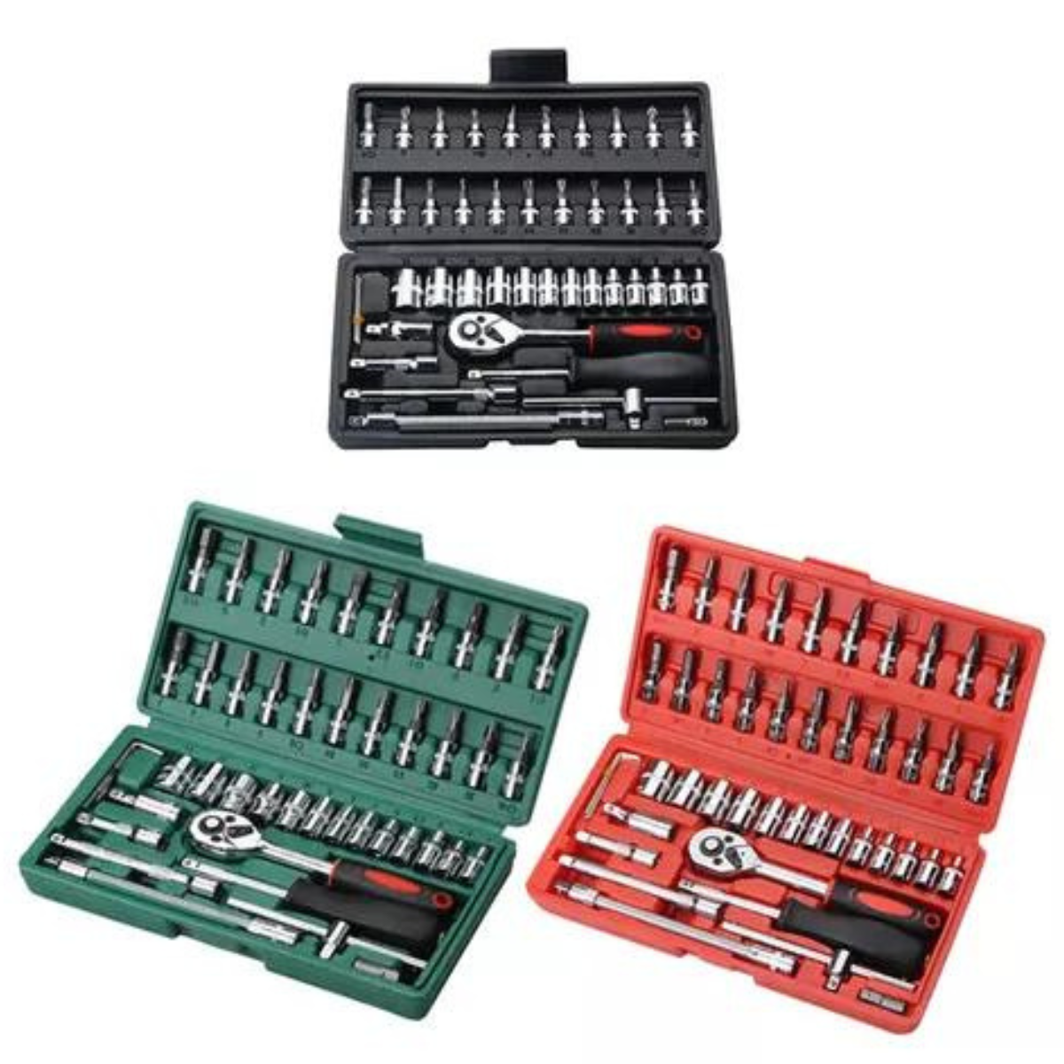 Juego de Herramientas de 46 Piezas – Kit Completo para el Hogar y Vehículo