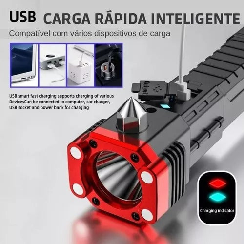 Promo 2 Linternas 4 en 1 – Recargable USB, Multifunción para Hogar y Vehículo