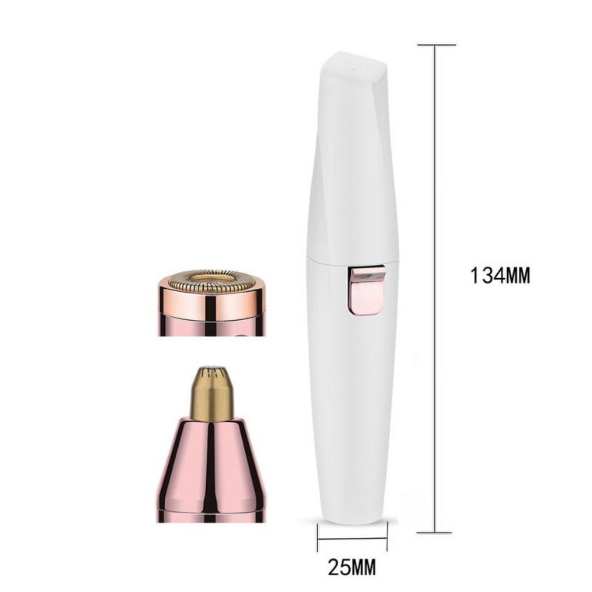 Depiladora Facial Pro 2 en 1 — Cejas y Rostro con Cabezal Dorado