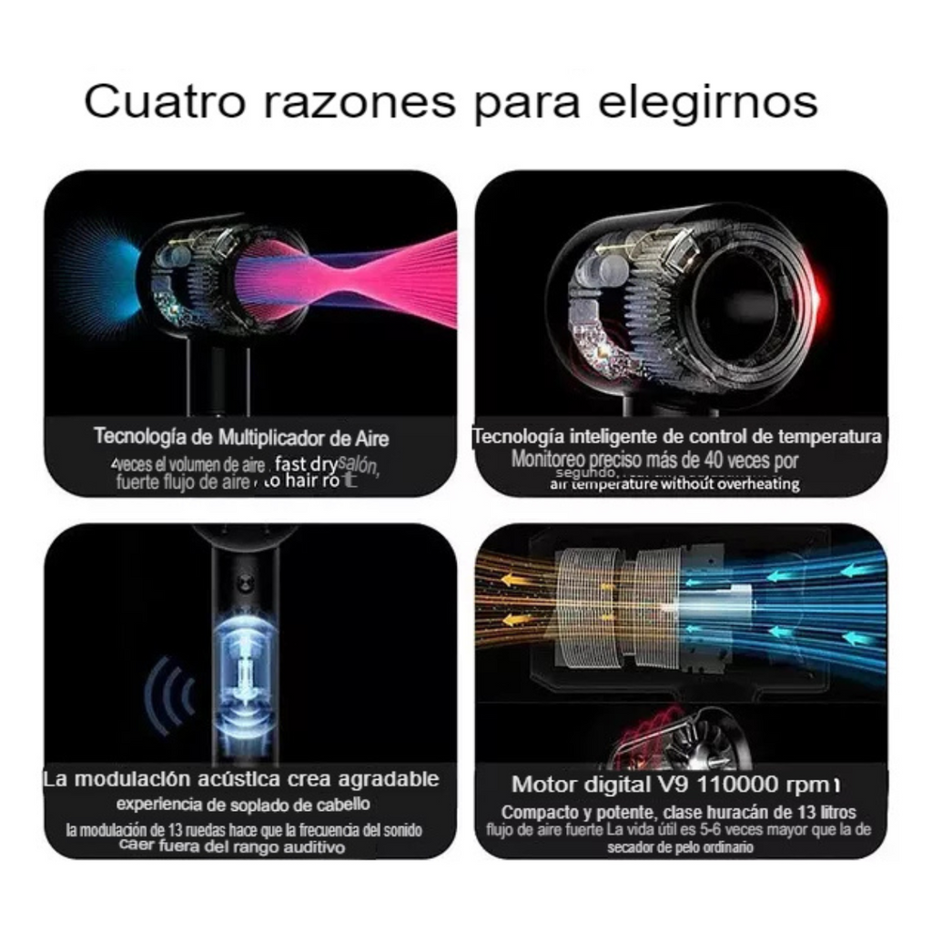 Cepillo Secador 5 en 1 con Tecnología Iónica — Peina, Alisa y Riza en Minutos