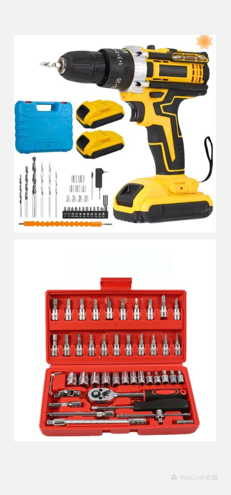 Taladro Eléctrico Inalámbrico con Caja de Herramientas – Kit Completo 2 Baterías