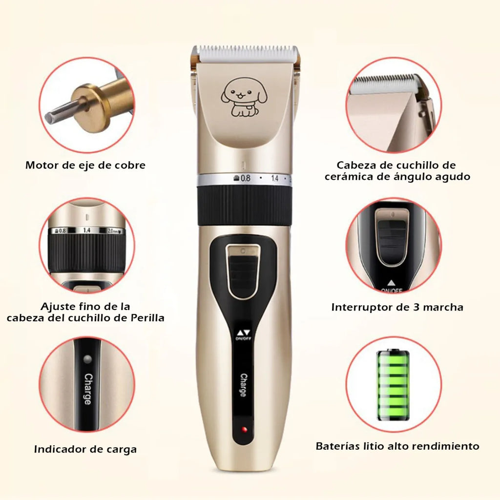Kit Cortapelos Profesional para Mascotas — Set de Aseo Completo