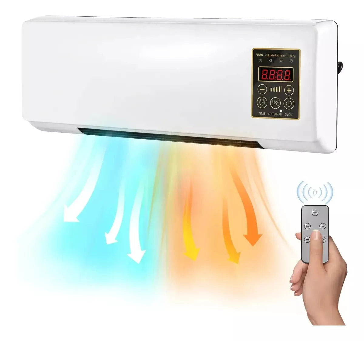 Calefactor Ventilador de Pared 2 en 1 – Frío y Calor