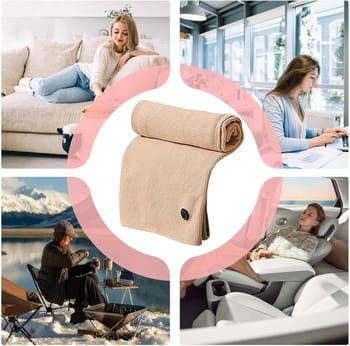 Manta Calefactora Eléctrica USB – 4 en 1 con 3 Niveles de Calor