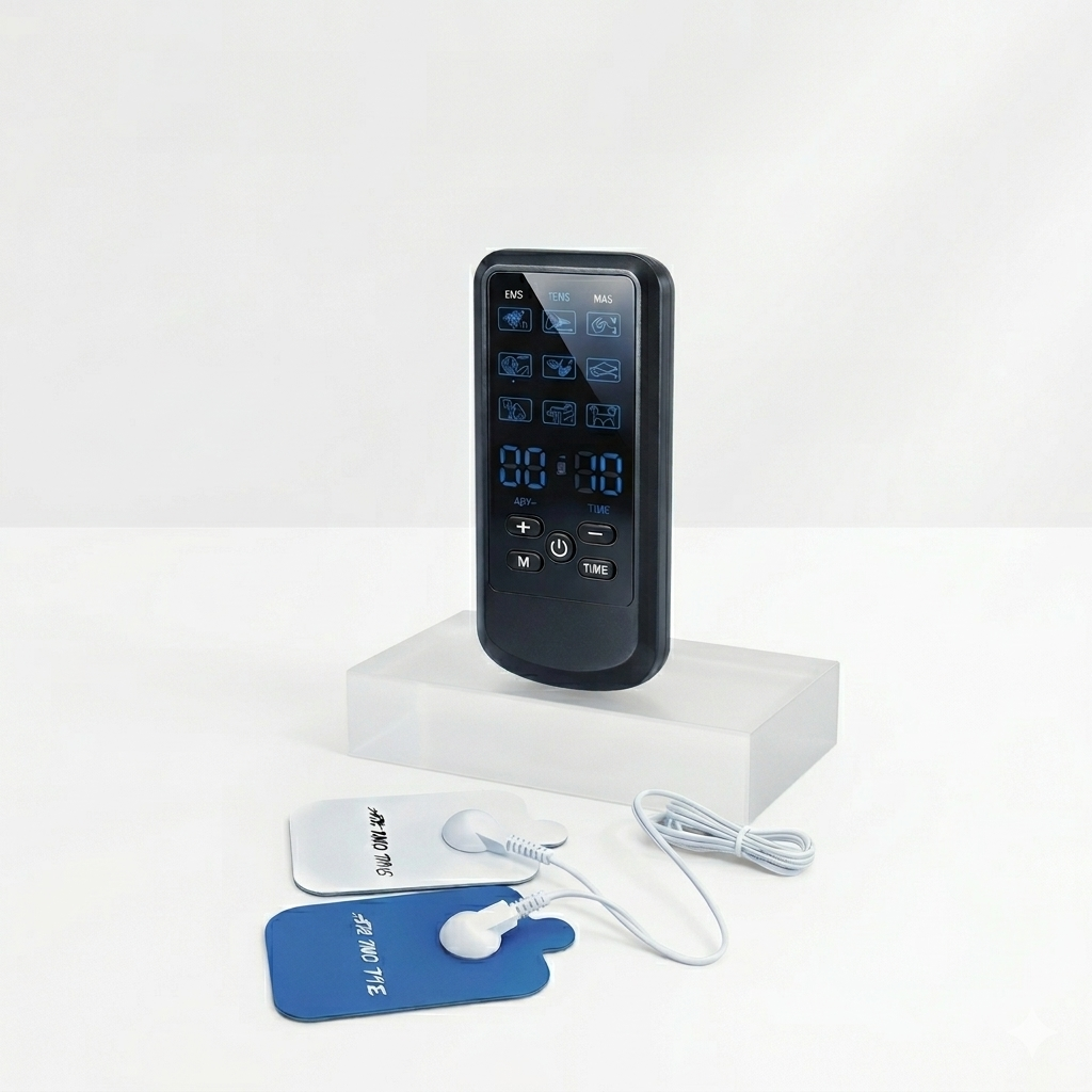 Masajeador Eléctrico TENS/EMS Portátil — Alivio del Dolor y Tonificación Muscular