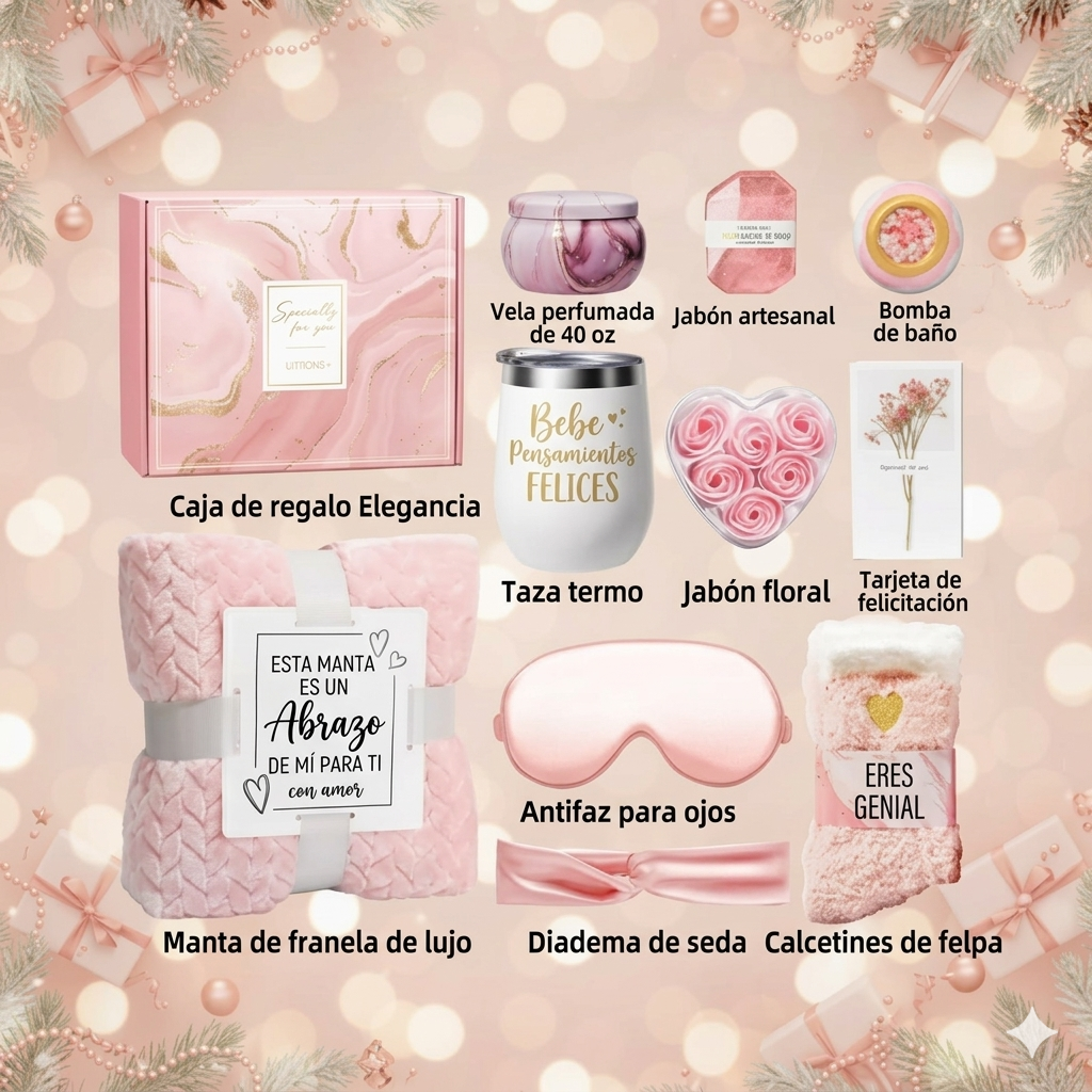 Kit Spa Regalo Mujer de Lujo – Set 11 Piezas Cuidado Personal