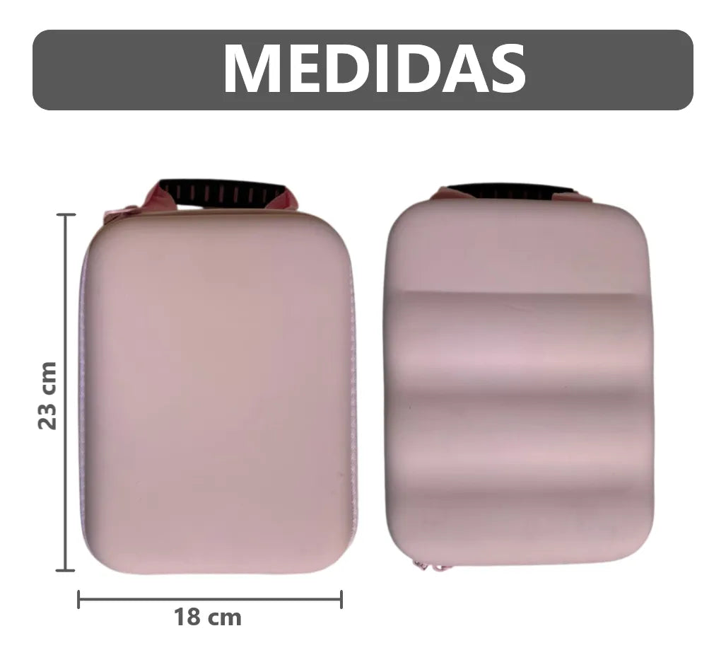 Cosmetiquero Portátil con Espejo y Luz LED — 3 Tonos de Luz para Maquillaje Perfecto