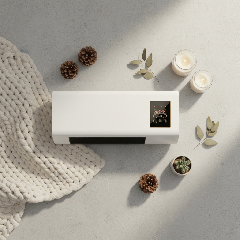 Flat lay calefactor pared