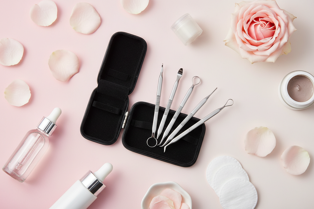 Flat lay kit belleza